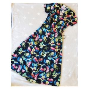 Vintage Fruit Print Maxi Dress - Melrose Studio